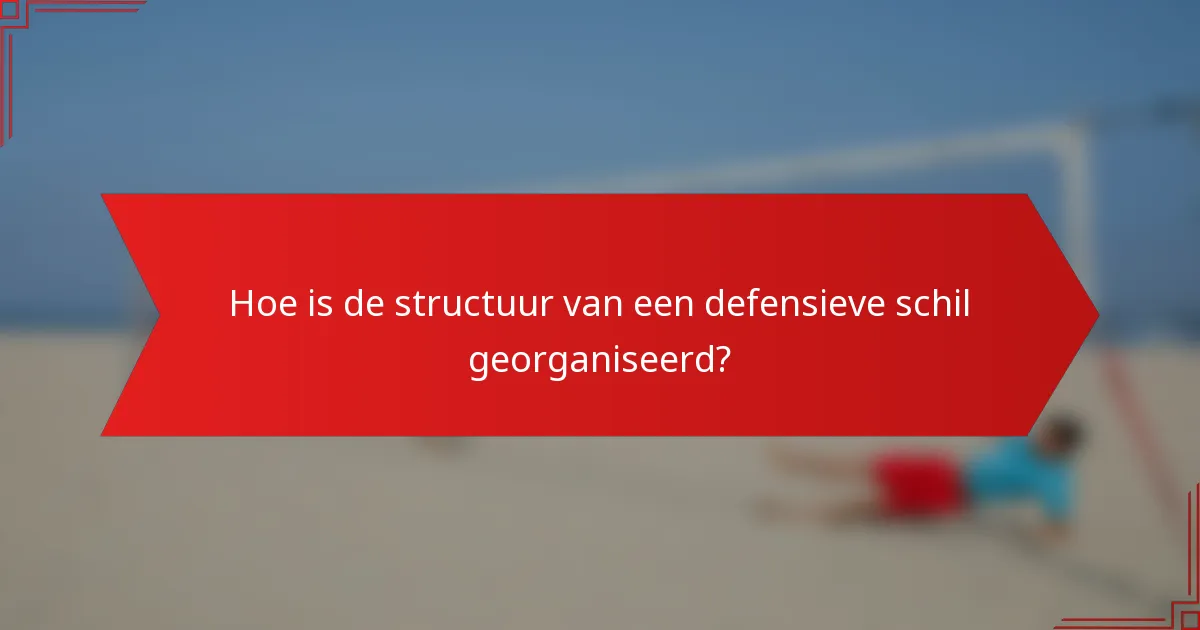 Hoe is de structuur van een defensieve schil georganiseerd?